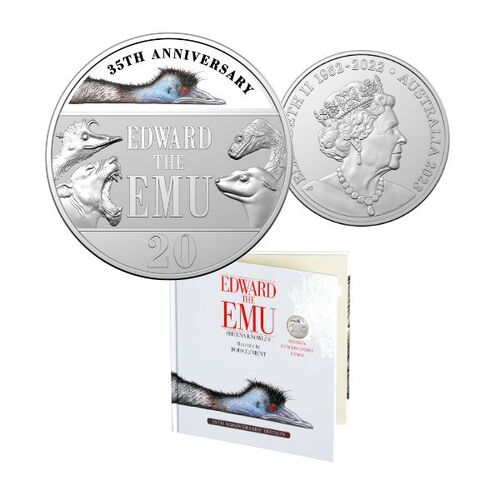 2023 20c 35th Anniversary of Edward the Emu Special Ed Book/Coin