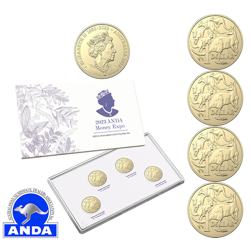 2023 $1 SYDNEY ANDA MONEY EXPO Privy Mark 4 Coin Uncirculated Set