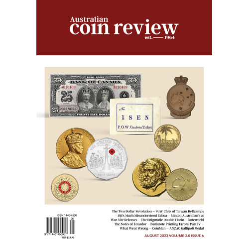 2023 August Cover - Australian Coin Review Magazine