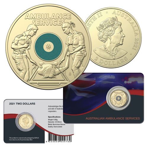 2021 $2 Australian Ambulance Services Coin Pack Style 2