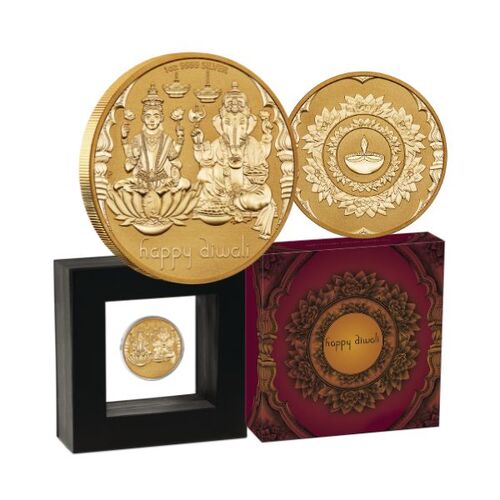 2023 Diwali 1oz Silver Gilded Medallion