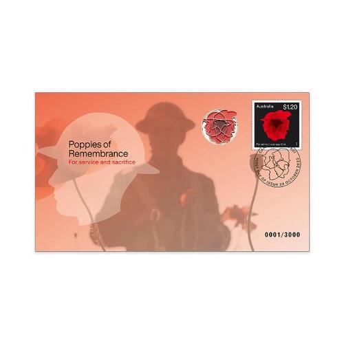 2023 Poppies of Remembrance Red Poppy Prestige Badge Cover