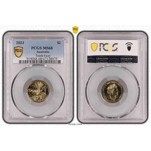 MS68 2023 $2 Tooth Fairy PCGS Certification Number: 47128075