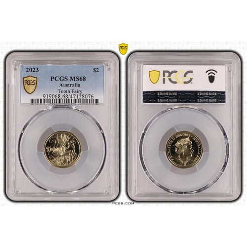 MS68 2023 $2 Tooth Fairy PCGS Certification Number: 47128076