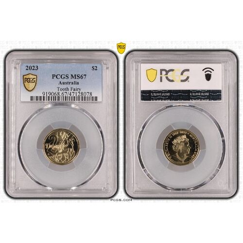 MS67 2023 $2 Tooth Fairy PCGS Certification Number: 47128078