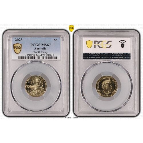 MS67 2023 $2 Tooth Fairy PCGS Certification Number: 47128081