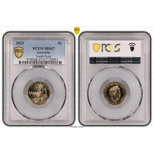 MS67 2023 $2 Tooth Fairy PCGS Certification Number: 47128083