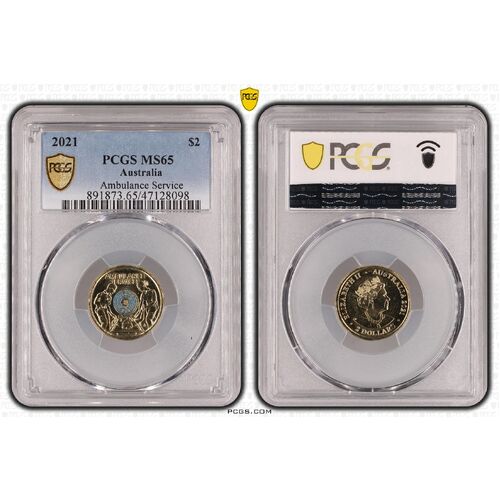 MS65 2021 $2 Ambulance Service PCGS Certification Number: 47128098