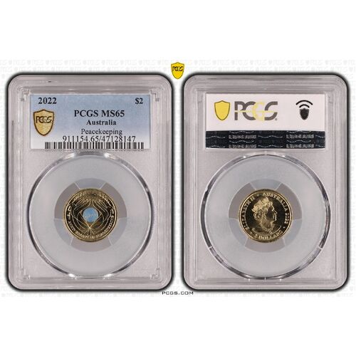 MS65 2022 $2 Peacekeeping PCGS Certification Number: 47128147