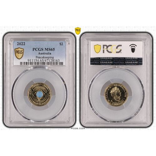 MS65 2022 $2 Peacekeeping PCGS Certification Number: 47128163