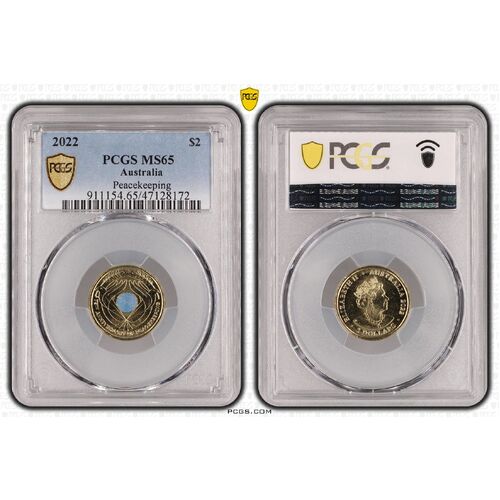 MS65 2022 $2 Peacekeeping PCGS Certification Number: 47128172