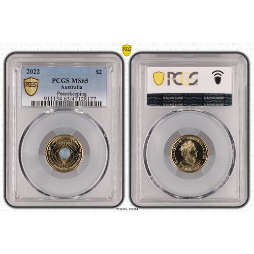 MS65 2022 $2 Peacekeeping PCGS Certification Number: 47128177