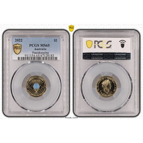 MS65 2022 $2 Peacekeeping PCGS Certification Number: 47128183