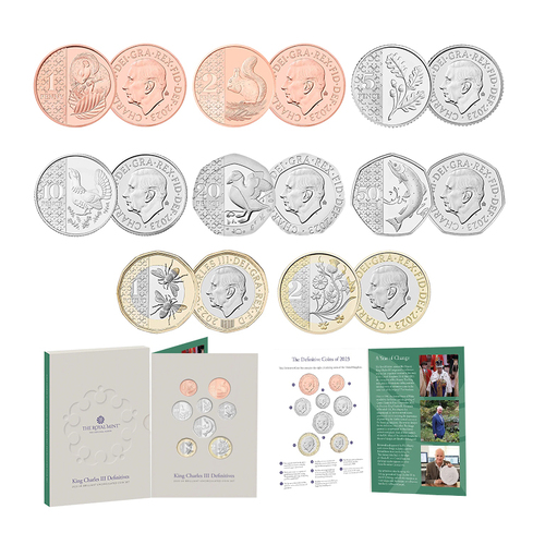 2023 King Charles III United Kingdom Definitive BUNC 8 Coin Set