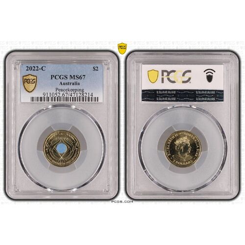 MS67 2022 C $2 Peacekeeping PCGS Certification Number: 47128214