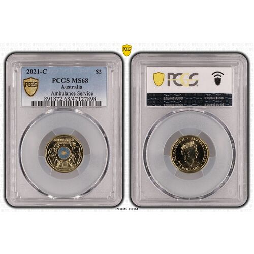 MS68 2021 $2 C Ambulance Service PCGS 