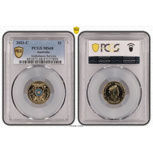 MS68 2021 $2 C Ambulance Service PCGS 