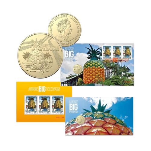 2023 Aussie Big Things Big Pineapple Coin and Minisheet Limited Edition PNC