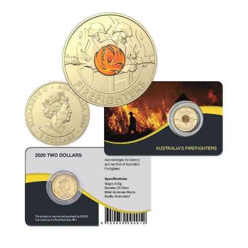 2020 $2 Australia's Firefighters Coin Pack Style 2