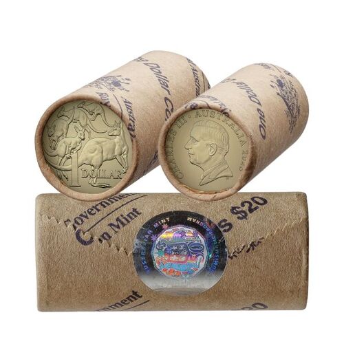 2023 $1 King Charles III Effigy Aluminium Bronze Uncirculated Premium Mint Roll