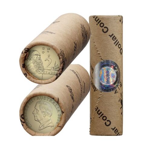 2024 $2 King Charles III Effigy Aluminium Bronze Uncirculated Premium Mint Roll