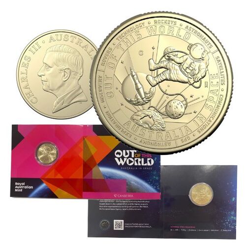 2024 $1 Out Of This World - Australia In Space 'C' Mintmark Uncirculated  Coin - Aussie Coins and Notes