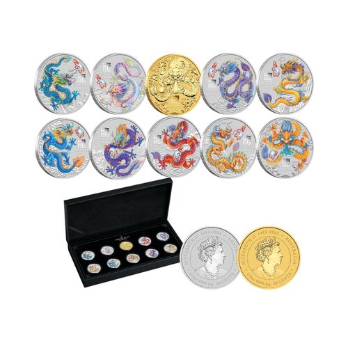 2024 Australian Lunar Series III Year of the Dragon 1/2oz Silver 10