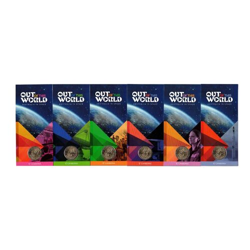 6 x 2024 $1 Out Of This World - Australia In Space C Counterstamp Set Of All Card Styles