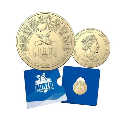 2024 $1 AFL North Melbourne Kangaroos AlBr UNC - Season 2