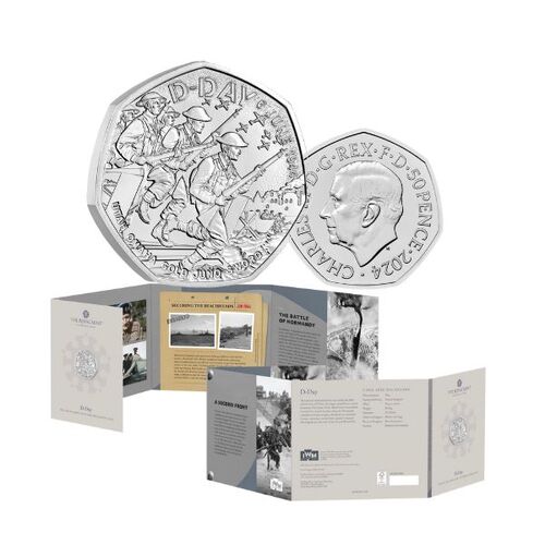 2024 D-Day UK 50p Brilliant Uncirculated Coin