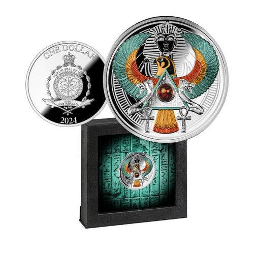 2024 Falcon of Tutankhamun 17.50g Silver Proof Coin