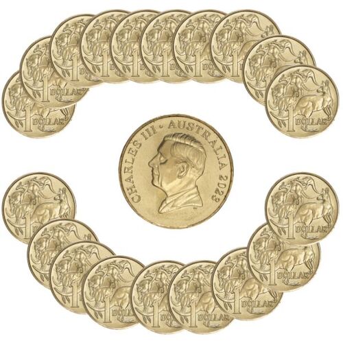 RAM Bag Of 20 x 2023 $1 King Charles III Effigy UNC