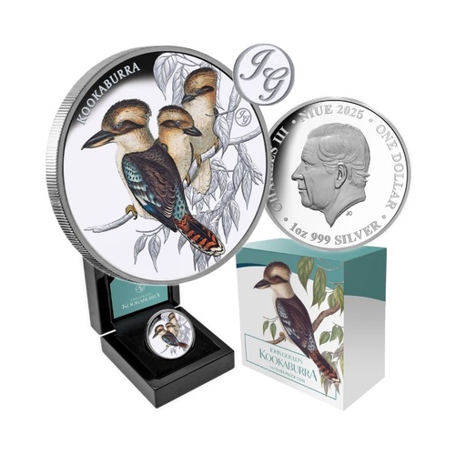 2025 $1 Kookaburra - Birds of Australia Series 1 Oz Silver Proof Coin with John Gould Privy Mark