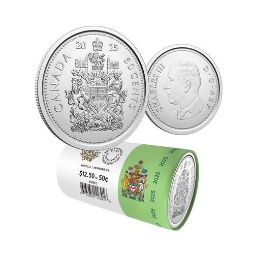 2025 Royal Canadian Mint 50c Special Wrap Uncirculated Roll