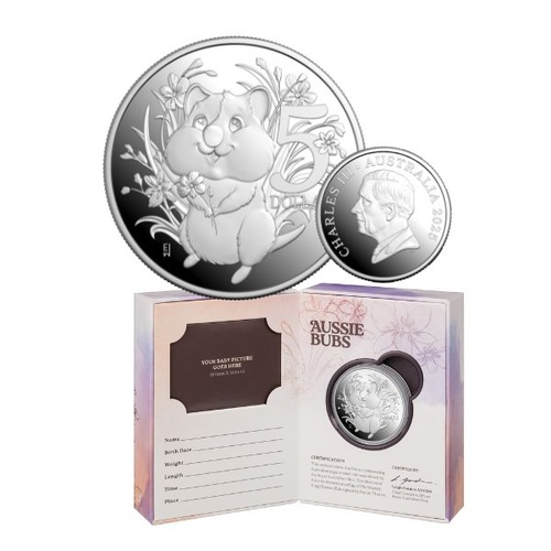 2025 $5 Aussie Bubs 1 Oz Fine Silver Proof - Baby Coin 