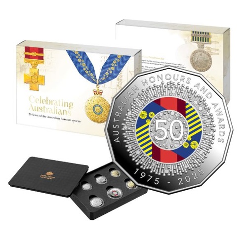2025 Celebrating Australians - 50 years of the Australian Honours System 6 Coin  Proof Year Set 