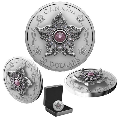 2025 $20 Williamson Diamond Brooch 1 Oz Fine Silver Coin