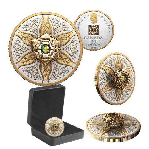 2025 $20 Earth - Elements of Nature Dancing Ammolite Fine Silver Coin