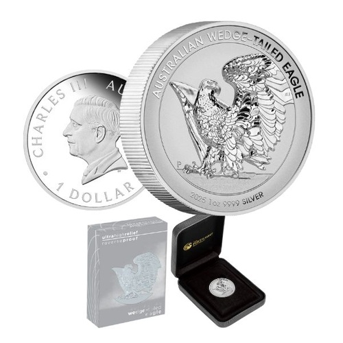 2025 Australian Wedge-tailed Eagle 1oz Silver Proof Ultra High-Relief Coin