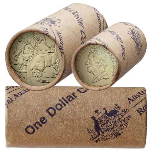 2025 $1 King Charles III Circulated Non-Premium Coin Roll