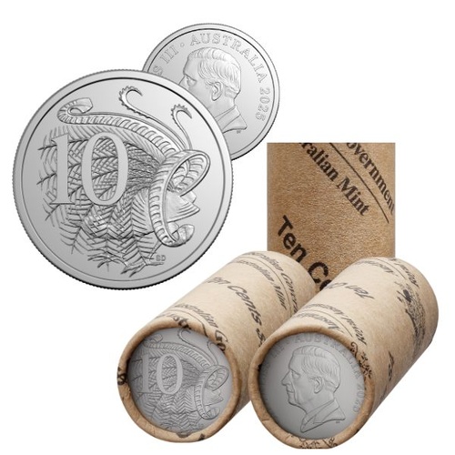2025 10c King Charles III Circulated Non-Premium Coin Roll