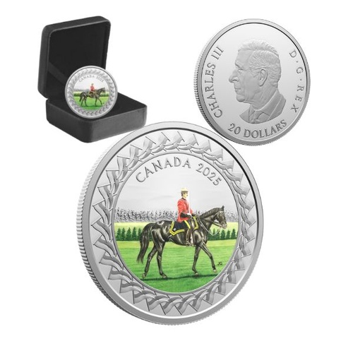 2025 $20 Royal Canadian Mounted Police (RCMP) Musical Ride 31.39g Coloured Fine Silver Coin 