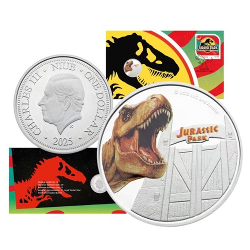 2025 $1 Jurassic Park PNC Uncirculated Bullion Coin