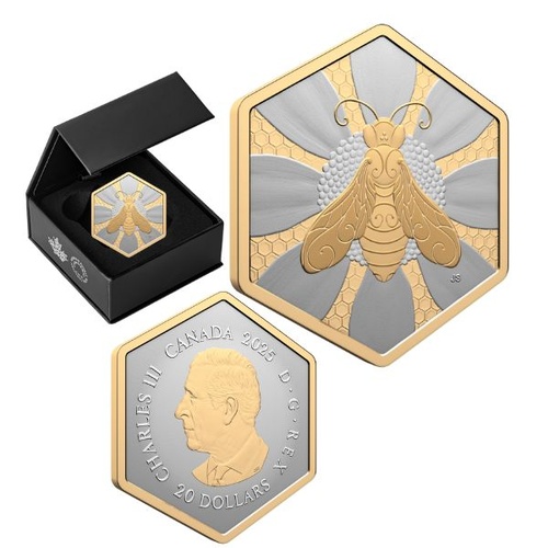 2025 $20 The Honey Bee - Nature's Delight Fine Silver Coin 