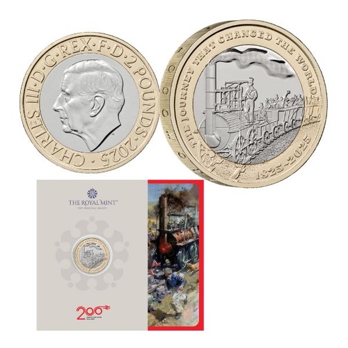 2025 £2 200 Years of the Modern Railway Brilliant Uncirculated Coin
