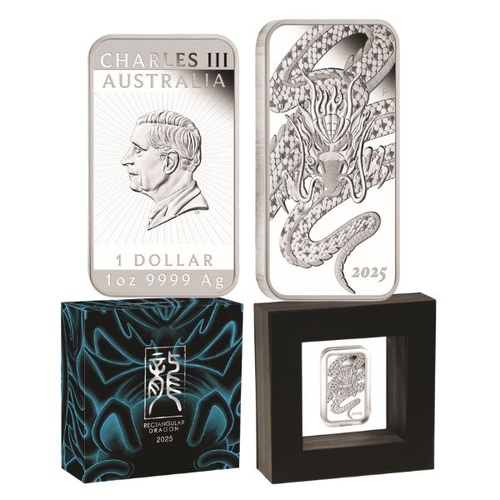  2025 Dragon 1oz Silver Proof Rectangular Coin