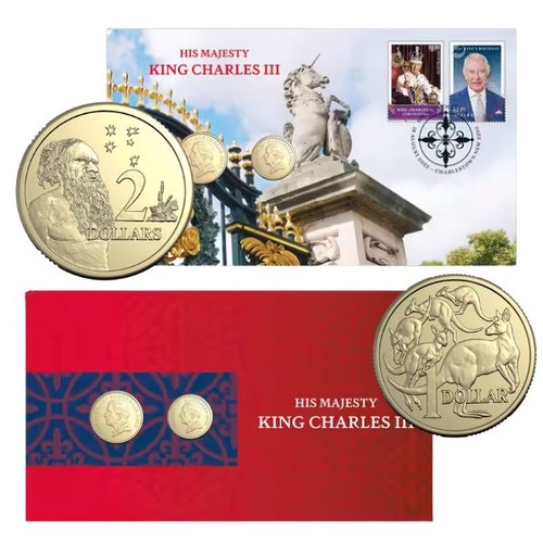 2025 $1 & $2 King Charles III Two-Coin PNC