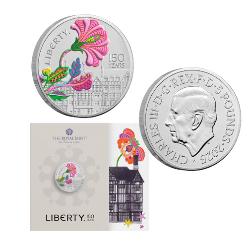 2025 £5 150 Years of Liberty Coloured  Brilliant Uncirculated Coin