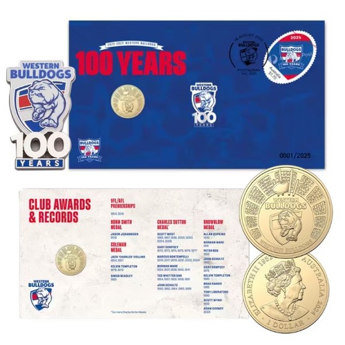 2025 $1 100 Years of Bulldogs Football Club Pin PNC