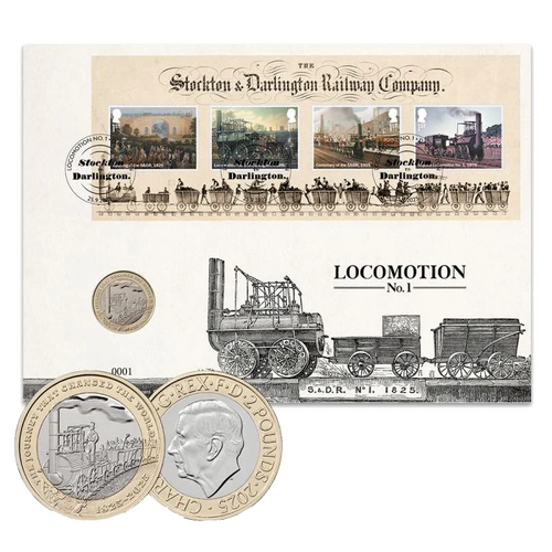 2025 Steam Locomotives Brilliant Uncirculated Coin Cover 